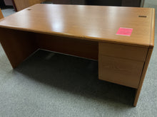 Load image into Gallery viewer, R1107 36”x 72” Oak Used Desk w/1 File $199.98 - 1 Only