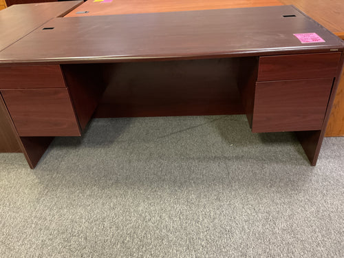 R8010 36”x 72” Mahogany Used Desk w/2 Files $299.98 - 1 Only