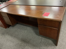 Load image into Gallery viewer, R1602 22”x 72” Mahogany Used Credenza Desk w/2 Files $75.00 - 1 Only