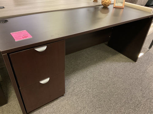 R505 24”x 67” Espresso Lam Used Credenza Desk w/1 File $249.98 - 1 Only