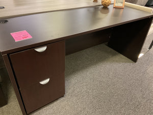 R505 24”x 67” Espresso Lam Used Credenza Desk w/1 File $249.98 - 1 Only