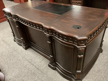Load image into Gallery viewer, R4440 3Pc Mahogany Carved Used Desk/credenza/Hutch $1599.98 - 1 Only