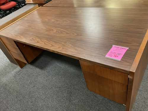 R997 36”x 72” Pecan Used Desk w/2 Files $74.98