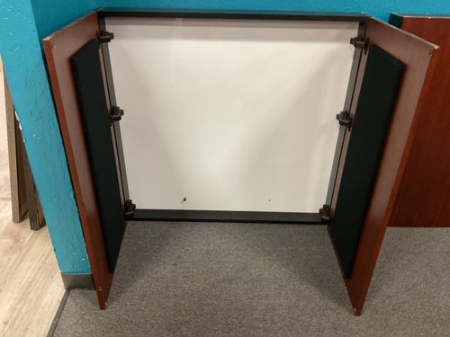 R58 36” Mahogany Wall Mounted Whiteboard Used Cabinet $49.98