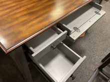 Load image into Gallery viewer, R1970 24”x 55” 2 Tone Gray Used Desk w/Drawers/USB Power Plug $299.98 - 1 Only
