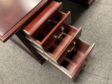 Load image into Gallery viewer, R9904 36”x 72” Mahogany Executive Used Desk W/2 Files $599.98 - 1 Only