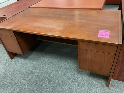 R991 36”x 72” Cherry Used Desk w/2 Files $49.95 - 1 Only