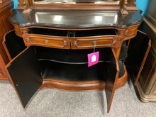 Load image into Gallery viewer, R68.12 19”x 58” Antique Used Storage Console w/Mirrored Hutch $649.98 - 1 Only