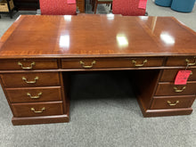 Load image into Gallery viewer, R1920 36”x 72” Cherry Executive Used Desk w/2 Files $699.98 - 1 Only