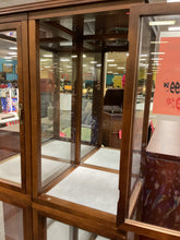 Load image into Gallery viewer, R9012 21”x 65” Cherry Glass Door Used Storage Cabinet $99.98 - 1 Only