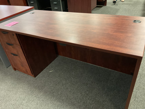 R111 30”x 66” Cherry Lam Used Desk w/1 File $349.98 - 1 Only