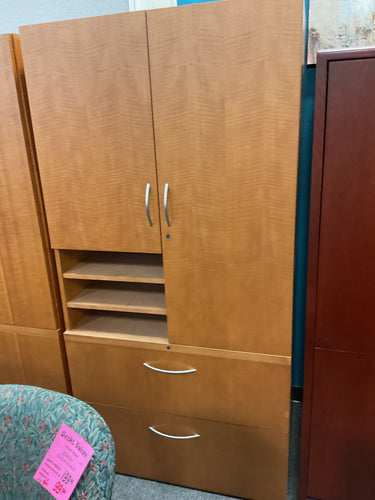 R907 36”x 72” Pine Used Storage w/2 Drawer Lateral $199.98 - 1 Only!