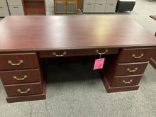 Load image into Gallery viewer, R500 Mahogany Lam Used Desk w/2 Files $499.98 - 1 Only