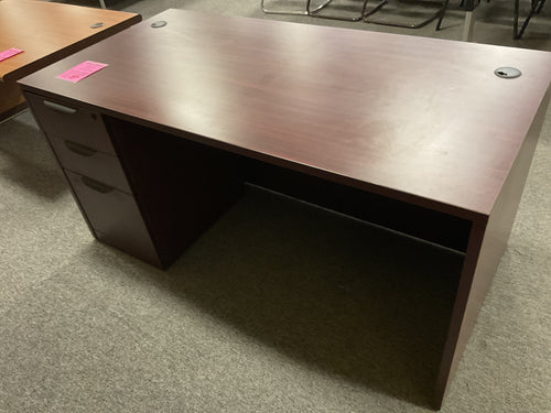R171 30”x 60” Mahogany Lam Used Desk w/1 File $199.98 - 1 Only