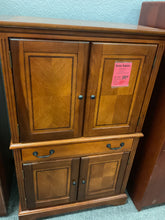 Load image into Gallery viewer, R7002 30”x 60” Cherry Computer Used Desk Armoire $199.98 - 1 Only