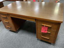 Load image into Gallery viewer, R89 34”x 60” Oak Used Desk w/2 Files $249.98 - 1 Only