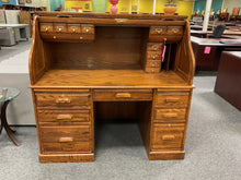 Load image into Gallery viewer, R67 32”x 54” Oak Rolltop Used Desk $549.98 - 1 Only