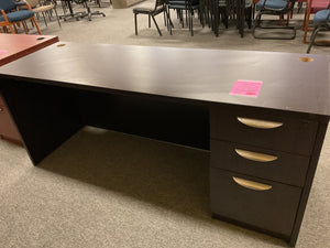 R3608 24”x 71” Espresso Used Credenza Desk w/1 File $199.98 - 1 Only