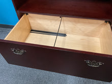 Load image into Gallery viewer, R6103 36”x 72” Mahogany Used Lateral File w/Bookcase $299.98 - 1 Only