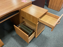 Load image into Gallery viewer, R9913 28”x 54” Oak Used Desk w/File/Storage $149.98 - 1 Only