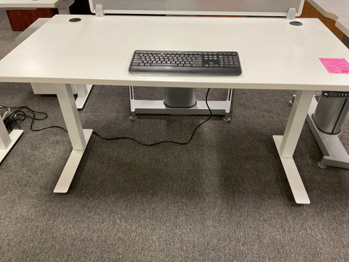 R613 30”x 60” White Pwr Adjustable Used Desk $399.98