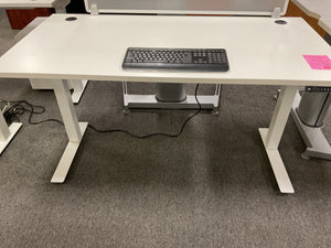 R613 30”x 60” White Pwr Adjustable Used Desk $399.98