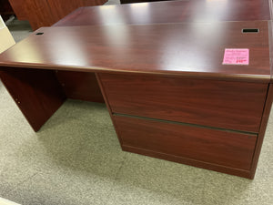 R60 24”x 72” Mahogany Used Credenza Desk w/Lateral File $249.98 - 1 Only