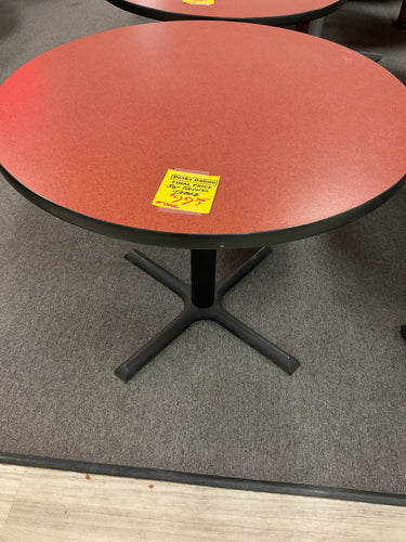 R802 36” Round Rust colored Used Table $48 - 1 Only!