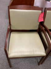 Load image into Gallery viewer, R7025 Vinyl/Mahogany Wood Frame Used Chair $59.95