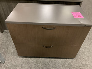 R774 36” Brown/Gray Lam/Metal 2 Drawer Used Later File $49.98 - 1 Only