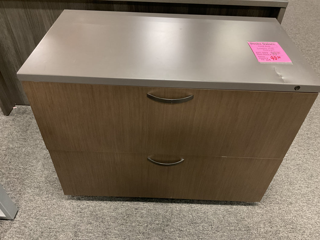 R774 36” Brown/Gray Lam/Metal 2 Drawer Used Later File $49.98 - 1 Only
