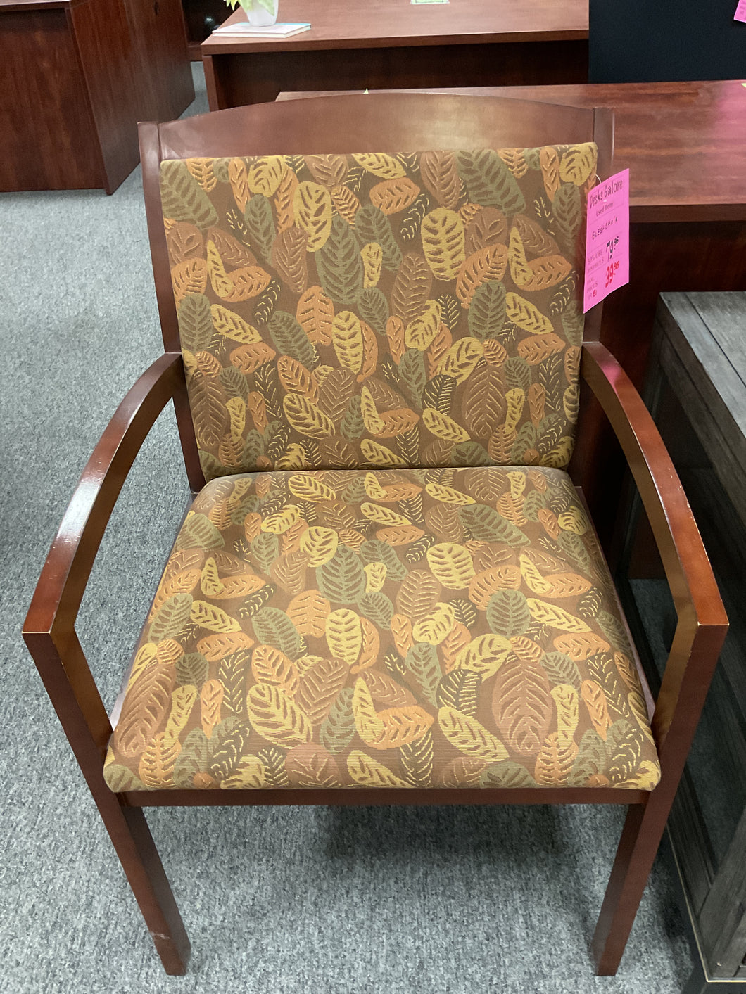 R81 Brown Leaf Wood Used Chair $39.98 - 1 Only!
