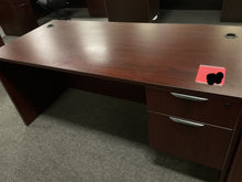 Load image into Gallery viewer, R602 30”x 66” Mahogany Lam Used Desk w/1 File $299.98