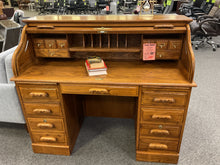 Load image into Gallery viewer, R6606 24”x 54” Oak Rolltop Used Desk $499.98 - 1 Only
