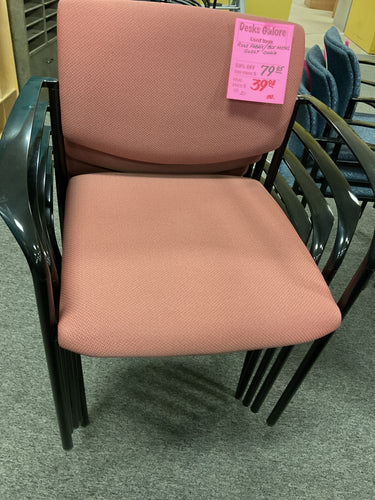 R74 Rose/Black Stackable Used Chair $39.98