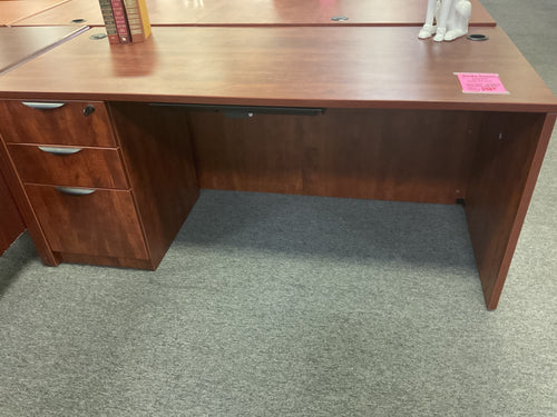 R110 30”x 66” Cherry Lam Used Desk w/1 File $349.98 - 1 Only