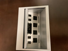 Load image into Gallery viewer, R8881 42”x 9’ Mahogany Rectangle Used Table w/Power Box $699.98