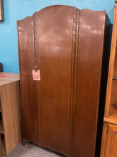Load image into Gallery viewer, R4410 42”x 76” Antique Dark Walnut Used Storage wardrobe $399.98 - 1 Only
