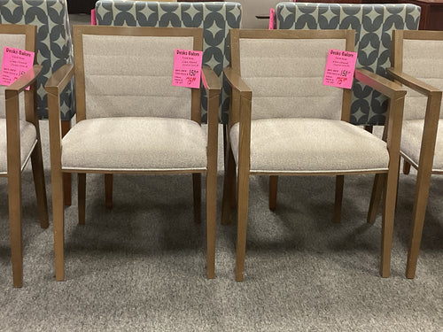 R95 Taupe Wood Frame Used Chair $75.00