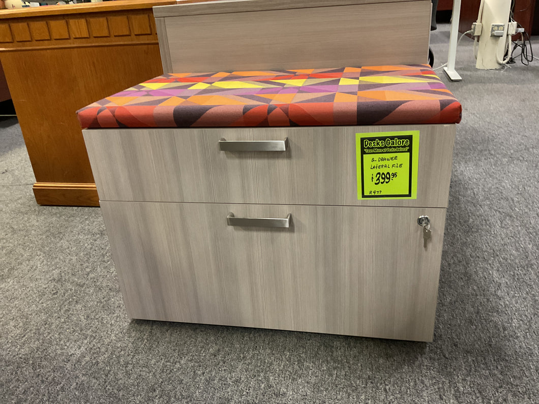 R977 Gray/Multi 2 Drawer Lateral File $399.95 - 1 only