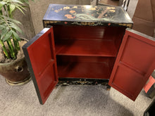 Load image into Gallery viewer, R2840 Ebony Etched Oriental Used Storage Cabinet $249.98 - 1 Only