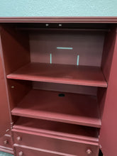 Load image into Gallery viewer, R5699 Rustic Red Used Storage 2 Drawer Armoire $299.98 - 1 Only