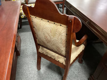 Load image into Gallery viewer, R1700 Antique Mahogany Carved Upholstered Used Chair $49.98 - 1 Only