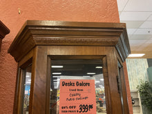 Load image into Gallery viewer, R9089 25”x 72” Cherry Used Curio Cabinet $199.98 - 1 Only