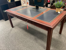 Load image into Gallery viewer, R2111 36”x 60” Kimball Cherry Used Desk w/Lether Inlay $349.98 - 1 Only