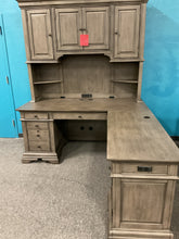 Load image into Gallery viewer, R8801 30”x 68” Gray L-Shaped Used Desk w/Hutch/2 Files $1,249.98 - 1 Only