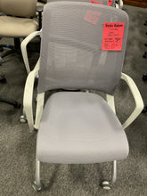 Load image into Gallery viewer, R774 AMQ Gray Mesh back wFlip Up Seat Used Chair w/Casters $39.98