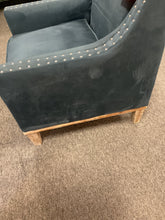 Load image into Gallery viewer, R2570 Blue Used Chair w/Silver Nail Head Trim $ 224.98