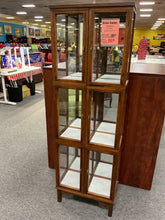 Load image into Gallery viewer, R9012 21”x 65” Cherry Glass Door Used Storage Cabinet $99.98 - 1 Only