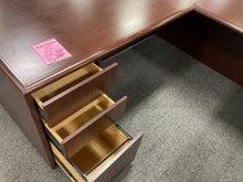 Load image into Gallery viewer, R49 36”x 72” Mahogany U-Shaped Used Desk $299.98 - 1 Only
